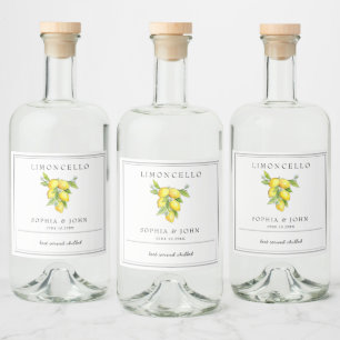 Étiquettes Pour Bouteilles De Liqueur Limoncello Liquor à l'italienne