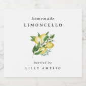 Étiquettes Pour Bouteilles De Liqueur Limoncello Maison Éditable (Étiquettes simples)