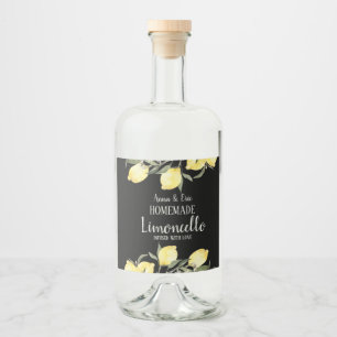 Étiquettes Pour Bouteilles De Liqueur Limoncello Maison Élégant Mariage Moderne