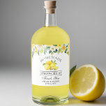 Étiquettes Pour Bouteilles De Liqueur Limoncello Watercolor Lemons Floral<br><div class="desc">Elégante Aquarelle Jaune Floral Vert Citrons Fabriqué maison Limoncello Mariage Merci Étiquettes</div>