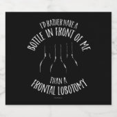 Étiquettes Pour Bouteilles De Liqueur Lobotomie frontale (Étiquettes simples)