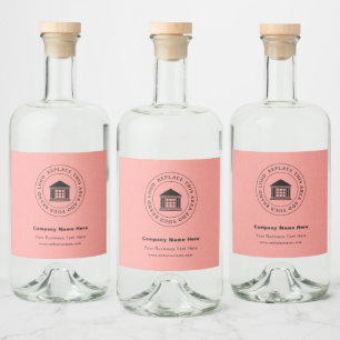 Étiquettes Pour Bouteilles De Liqueur Logo d'entreprise Name Étiquettes de bouteille