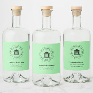 Étiquettes Pour Bouteilles De Liqueur Logo d'entreprise Name Étiquettes de bouteille
