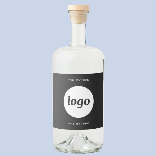 Étiquettes Pour Bouteilles De Liqueur Logo Simple Avec Texte Professionnel Promotionnel