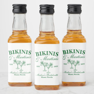 Étiquettes Pour Bouteilles De Liqueur Maillots de bain sur mesure et martinis pour enter