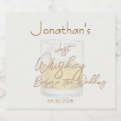 Étiquettes Pour Bouteilles De Liqueur Mariage au Whisky Enterrement de Vie de Garçon (Étiquettes simples)