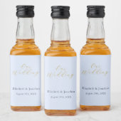 Étiquettes Pour Bouteilles De Liqueur Mariage bleu opulent (Bouteilles)