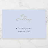 Étiquettes Pour Bouteilles De Liqueur Mariage bleu opulent (Étiquettes simples)