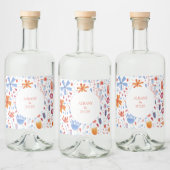 Étiquettes Pour Bouteilles De Liqueur Mariage d'aquarelle Flower Meadow (Bouteilles)