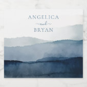 Étiquettes Pour Bouteilles De Liqueur Mariage d'aquarelle marine (Étiquettes simples)