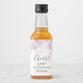 Étiquettes Pour Bouteilles De Liqueur Mariage d'aquarelle rose pâle (Devant)