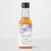 Étiquettes Pour Bouteilles De Liqueur Mariage d'aquarelle violet Lilac Fleurs (Devant)