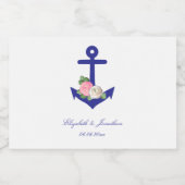 Étiquettes Pour Bouteilles De Liqueur Mariage d'été floral marine (Étiquettes simples)