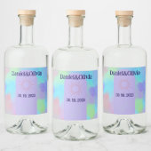 Étiquettes Pour Bouteilles De Liqueur Mariage doux violet profond (Bouteilles)