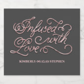 Étiquettes Pour Bouteilles De Liqueur Mariage fait maison avec amour (Étiquettes simples)