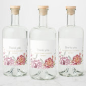 Étiquettes Pour Bouteilles De Liqueur Mariage floral (Bouteilles)