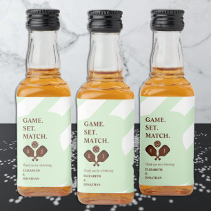 Étiquettes Pour Bouteilles De Liqueur Mariage Rayures Pickleball Prépa