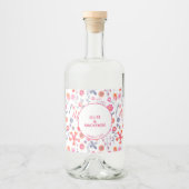 Étiquettes Pour Bouteilles De Liqueur Mariage rose (Devant)