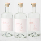 Étiquettes Pour Bouteilles De Liqueur Mariage rose pâle (Bouteilles)