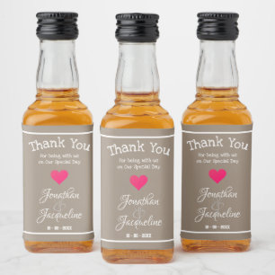 Étiquettes Pour Bouteilles De Liqueur Mariage Rustic Chic Invité Favoriser Noms Mignons 