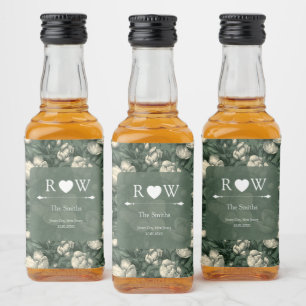 Étiquettes Pour Bouteilles De Liqueur Mariage rustique fantastique aux gardenias verts u