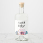 Étiquettes Pour Bouteilles De Liqueur Mariage Succulent (Devant)