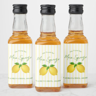 Étiquettes Pour Bouteilles De Liqueur Mariée au citron Main Squeeze