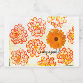 Étiquettes Pour Bouteilles De Liqueur Marigolds Cempazuchil (Étiquettes simples)