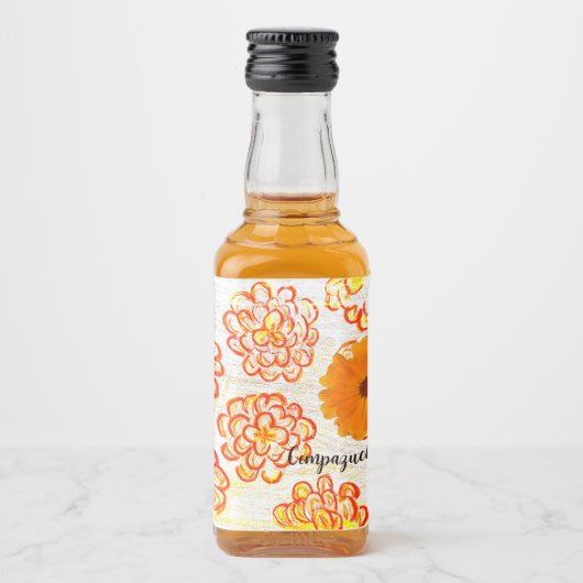 Étiquettes Pour Bouteilles De Liqueur Marigolds Cempazuchil (Devant)