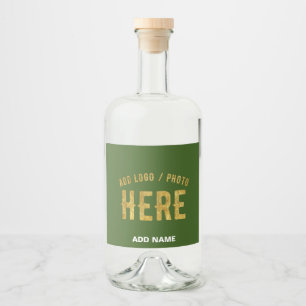 ÉTIQUETTES POUR BOUTEILLES DE LIQUEUR MARQUE VÉRIFIÉE FORET VERTE PERSONNALISÉE MODERNE