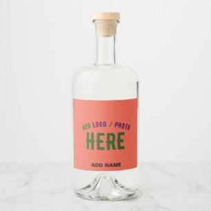 ÉTIQUETTES POUR BOUTEILLES DE LIQUEUR MARQUE VERIFIEE ROUGE TOMATE PERSONNALISEE MODERNE
