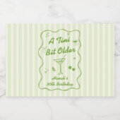 Étiquettes Pour Bouteilles De Liqueur Martini fête d'anniversaire (Étiquettes simples)