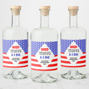 Étiquettes Pour Bouteilles De Liqueur Mer, Blanc & Je Fais un Événement de Mariage Patri