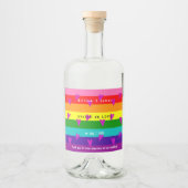 Étiquettes Pour Bouteilles De Liqueur Merci Mariage LGBTQ pour le mariage gay (Devant)