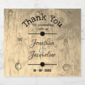 Étiquettes Pour Bouteilles De Liqueur Merci rustique Noms de scripts cadeaux Mariage chi (Étiquettes simples)