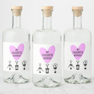 Étiquettes Pour Bouteilles De Liqueur Mignon Mon entraînement préféré