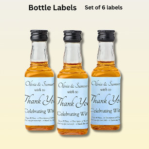 Étiquettes Pour Bouteilles De Liqueur Mini Étiquettes de bouteilles de liqueur - Blue Pe