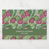 Étiquettes Pour Bouteilles De Liqueur Mini Mariage Tropical (Étiquettes simples)