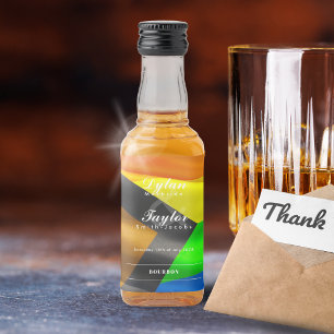 Étiquettes Pour Bouteilles De Liqueur Mini typographie du drapeau de fierté de mariage g