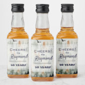 Étiquettes Pour Bouteilles De Liqueur Misty Forest Anniversaire Mini (Bouteilles)