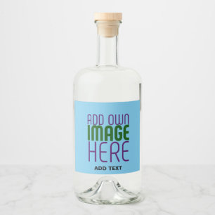 ÉTIQUETTES POUR BOUTEILLES DE LIQUEUR MODELE DE TEXTE D'IMAGE BLEU CIEL SWAG ÉDITABLE MO
