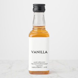 Étiquettes Pour Bouteilles De Liqueur Moderne Minimaliste Personnalisé Fait Maison