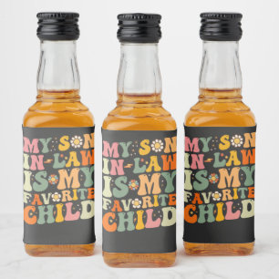 Étiquettes Pour Bouteilles De Liqueur Mon Fils En Droit Est Mon Enfant Favori Retro Supe