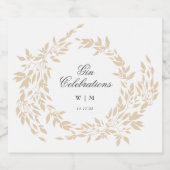 Étiquettes Pour Bouteilles De Liqueur Monogram Crest classique Mariage élégant (Étiquettes simples)