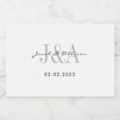 Étiquettes Pour Bouteilles De Liqueur monogramme élégant chocolat mariage faveur (Étiquettes simples)