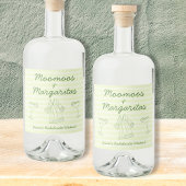 Étiquettes Pour Bouteilles De Liqueur Moo Moos & Margaritas Bachelorette manuscrite