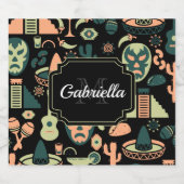 Étiquettes Pour Bouteilles De Liqueur Motif mexicain (Étiquettes simples)