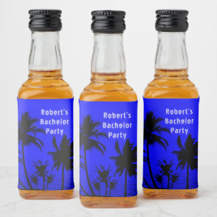 Étiquettes Pour Bouteilles De Liqueur Night Palms Bachelor Party