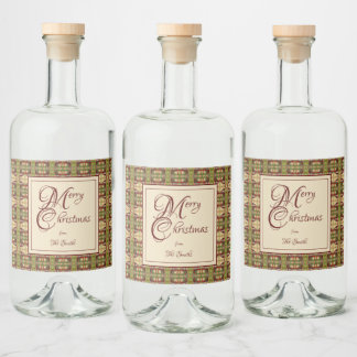 Étiquettes Pour Bouteilles De Liqueur Noël Bernie
