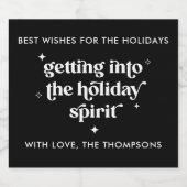 Étiquettes Pour Bouteilles De Liqueur Noël de l'esprit de vacances (Étiquettes simples)